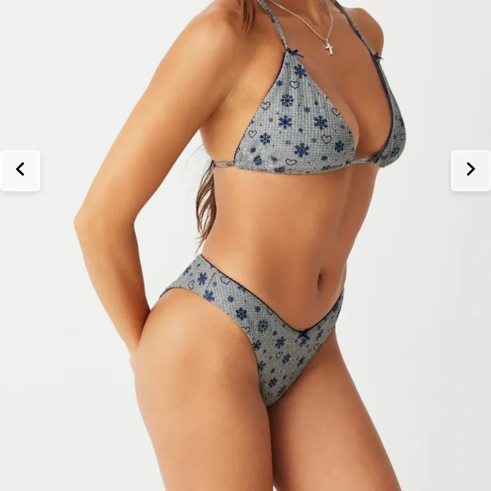 Enzo Waffle Cheeky Bikini Bottom and Tia Waffle Triangle Bikini Top